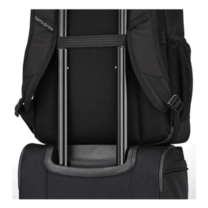 Padded back and shoulder straps provide added comfort