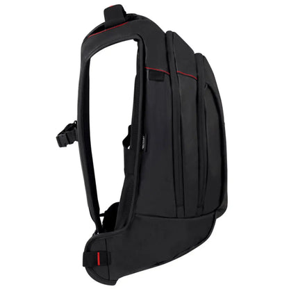 Hidden zippered side pocket with mesh water bottle holder