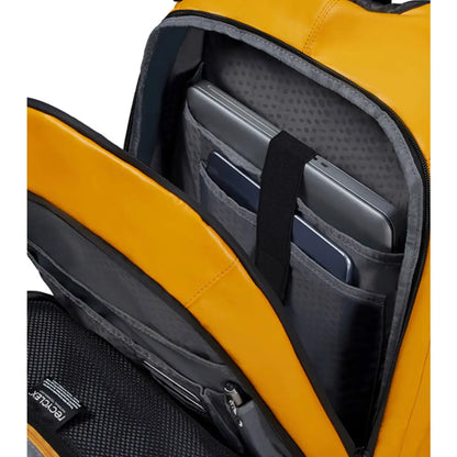 Main zippered compartment with built-in padded sleeves for laptops screen up to 14.1" and tablets up to 11"