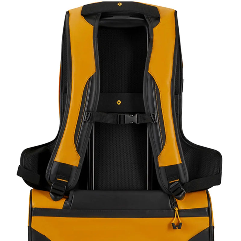 Smart sleeve on rear slips over luggage trolley handles