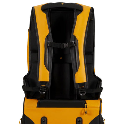 Smart sleeve on rear slips over luggage trolley handles