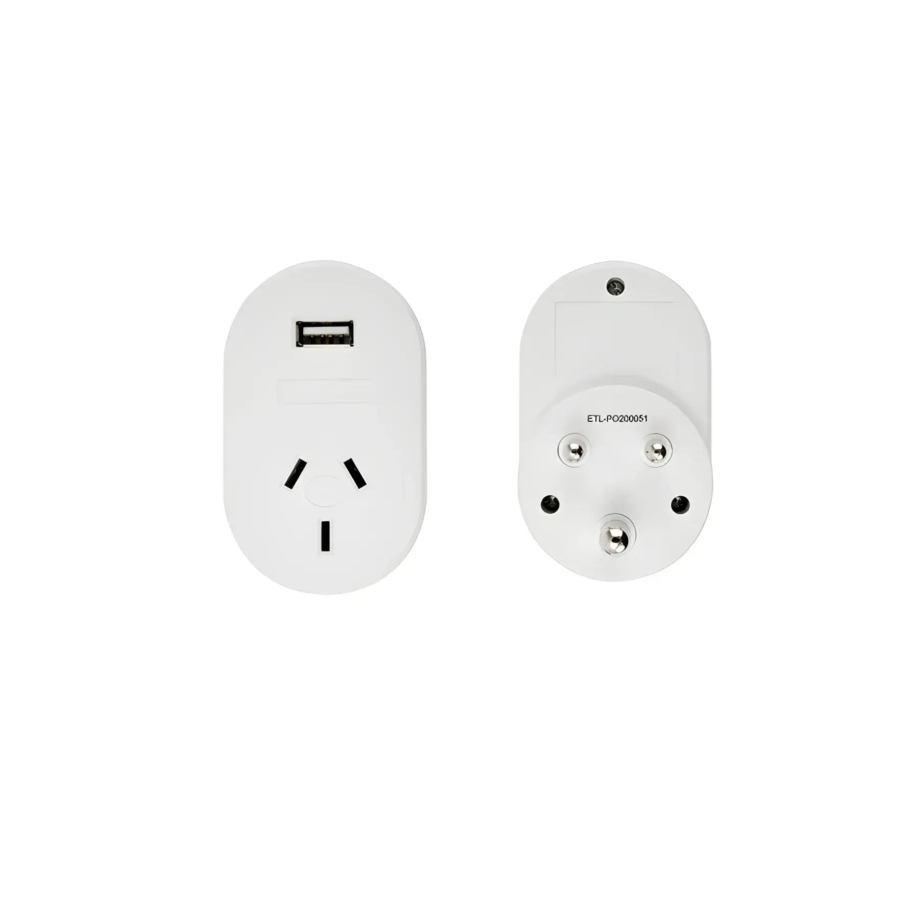 Samsonite Electrical Adaptor with USB - Australia to India - White