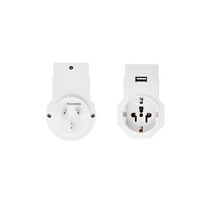 Samsonite Electrical Adaptor with USB - USA and Europe to Australia - White
