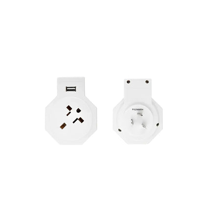 Samsonite Electrical Adaptor with USB - USA and UK to Australia - White