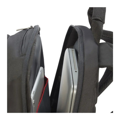 Laptop and tablet sections at the rear of the bag