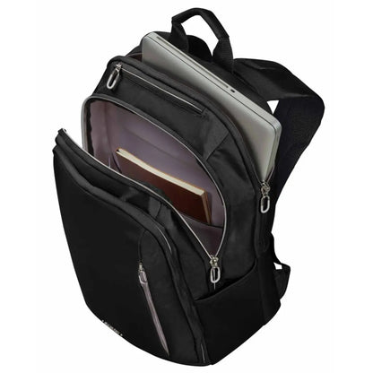 Laptop and tablet sections at the rear of the bag