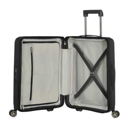 Cross ribbons to keep items in place and internal divider pad