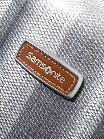 Samsonite Lite-Cube DLX Deluxe Suitcase : 55 cm Spinner Wheeled Carry-On - Aluminium Colour