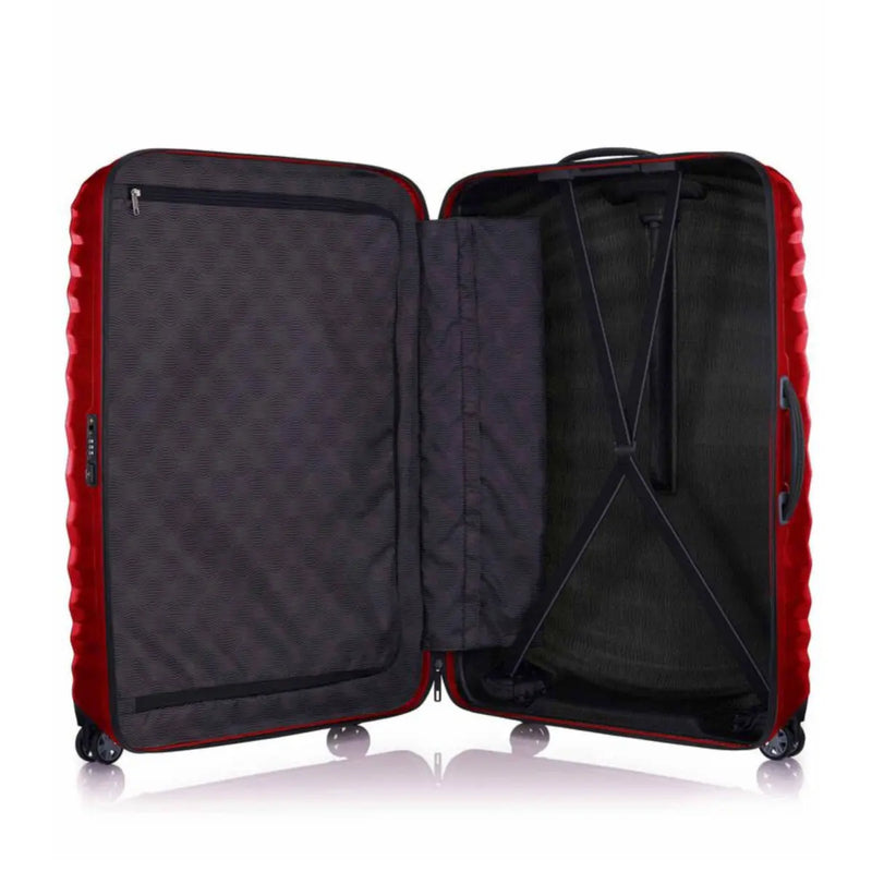 Compression straps and zippered divider