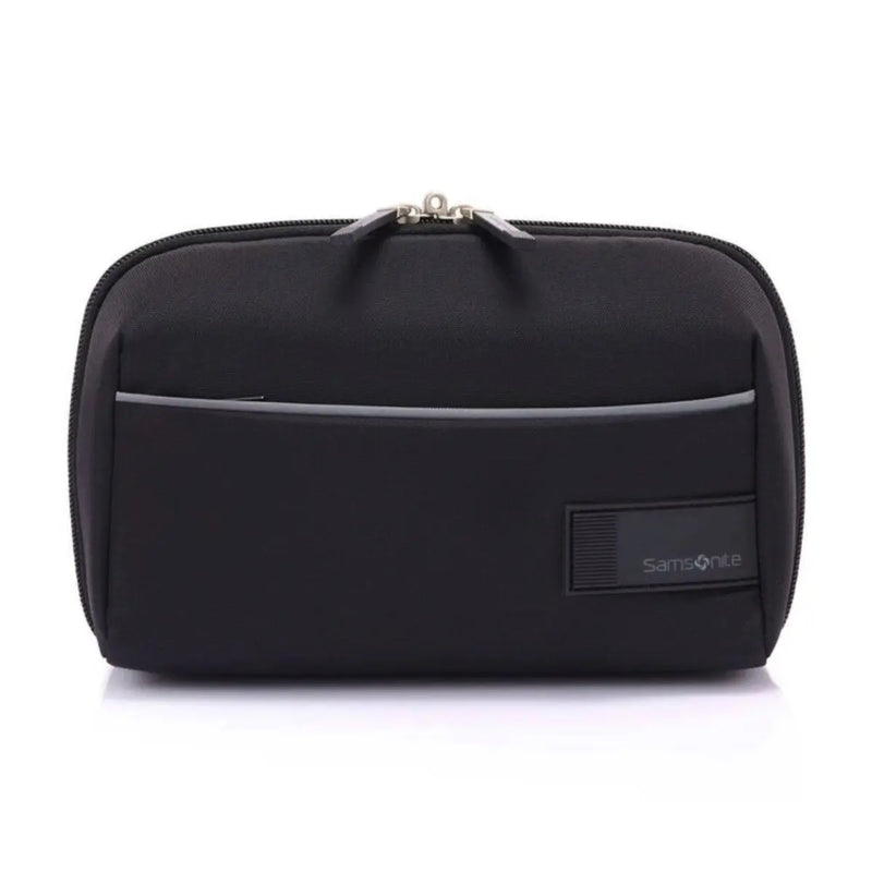 Exterior front zippered pocket