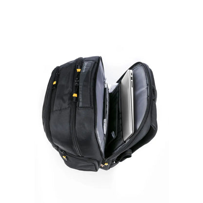 Padded laptop compartment with tablet sleeve