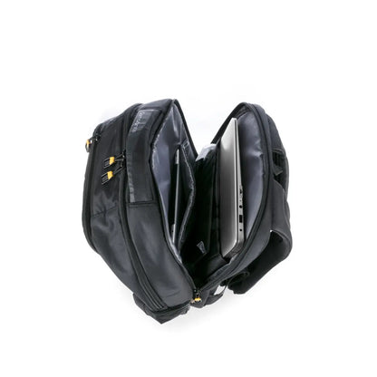 Padded laptop compartment with tablet sleeve