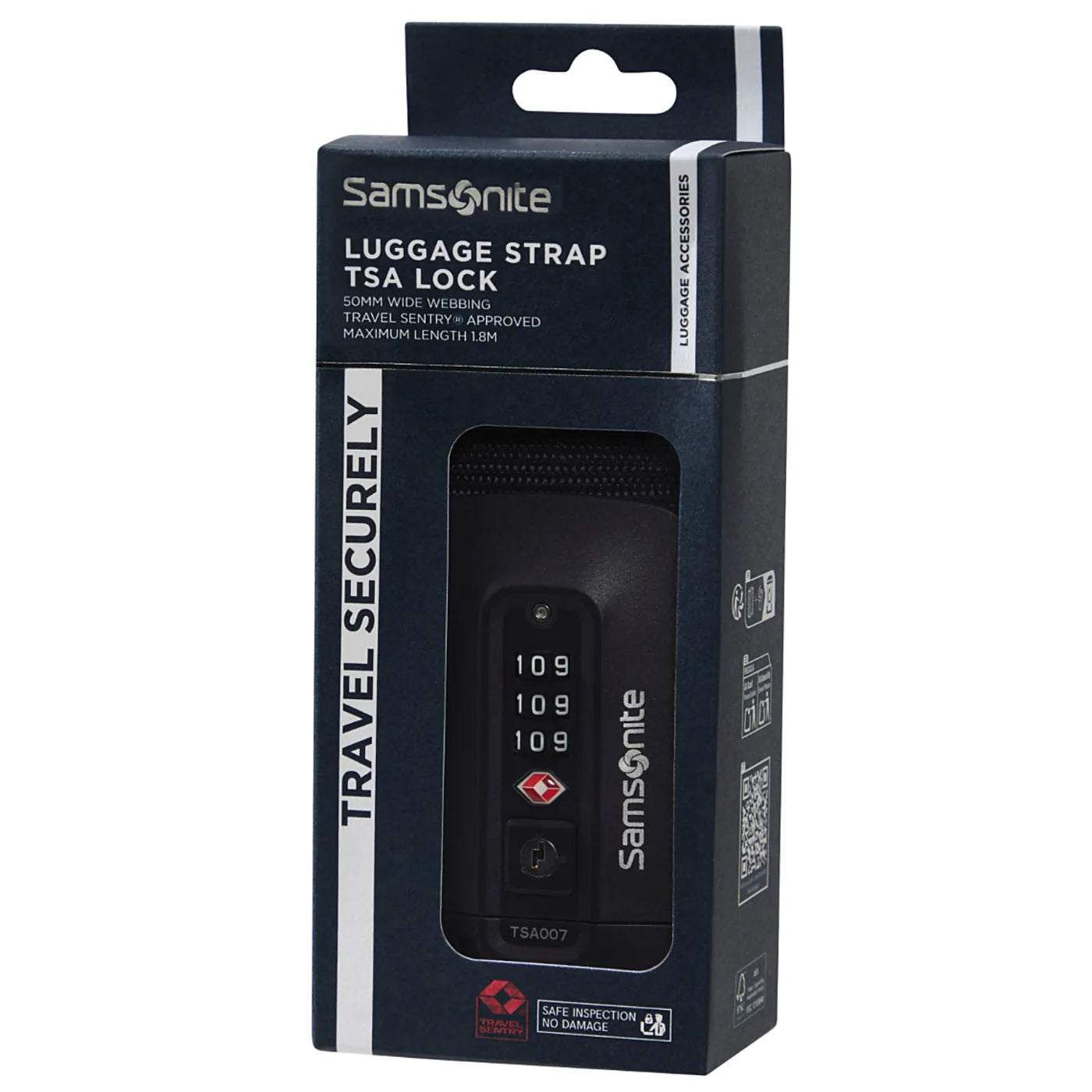 Samsonite Luggage Strap with TSA Lock - Black