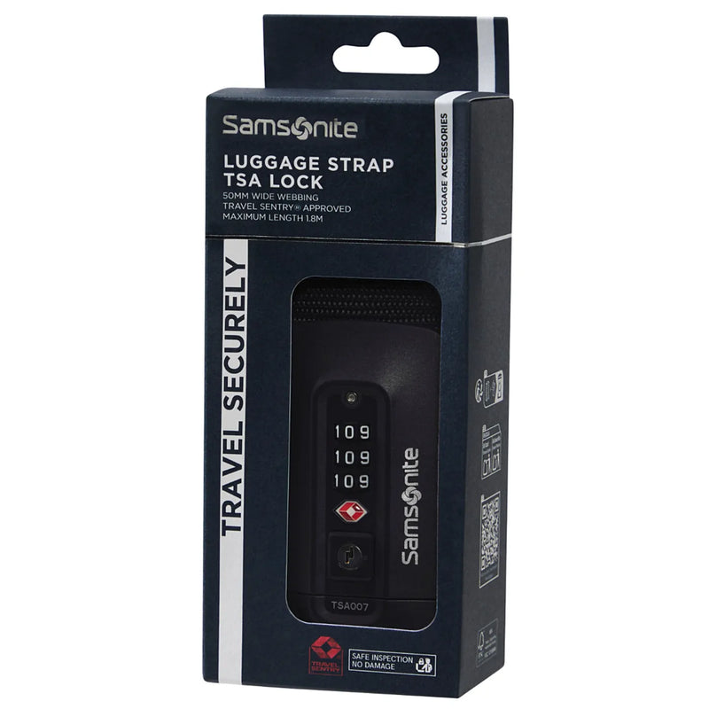 Samsonite Luggage Strap with TSA Lock - Black