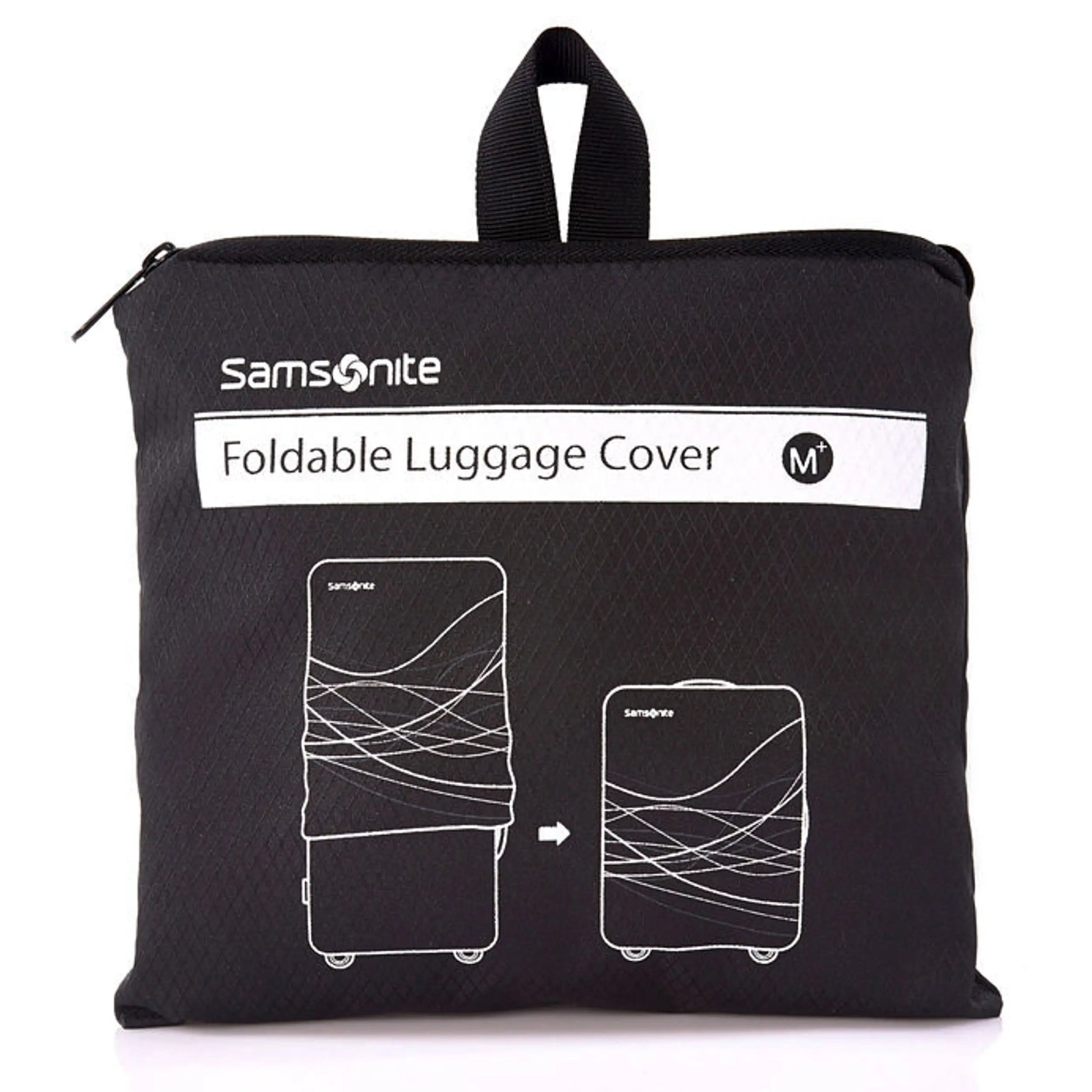 Samsonite Medium Plus Foldable Suitcase Cover - Fits up 75cm (fits Octolite M Size) Black