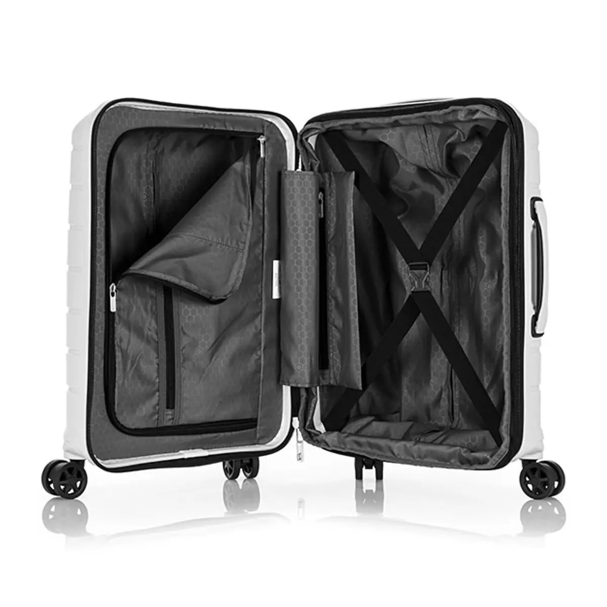 Functional elastic cross ribbons to secure packed items