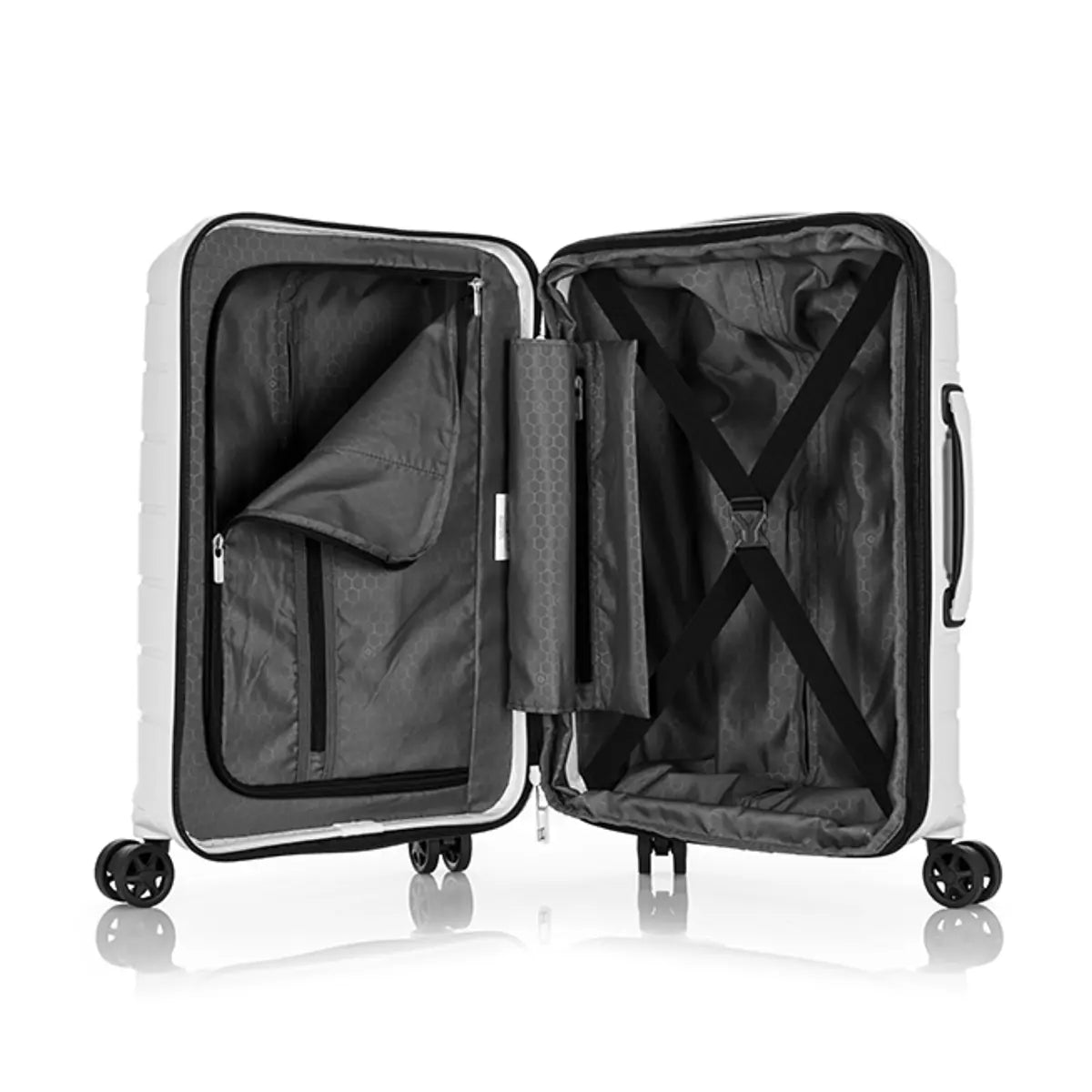 Functional elastic cross ribbons to secure packed items