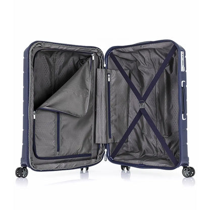 50/50 split packing - The bottom compartment has elastic packing straps and is fully lined