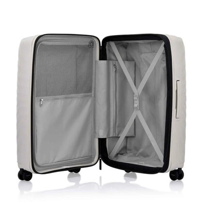 Compression straps and zippered divider