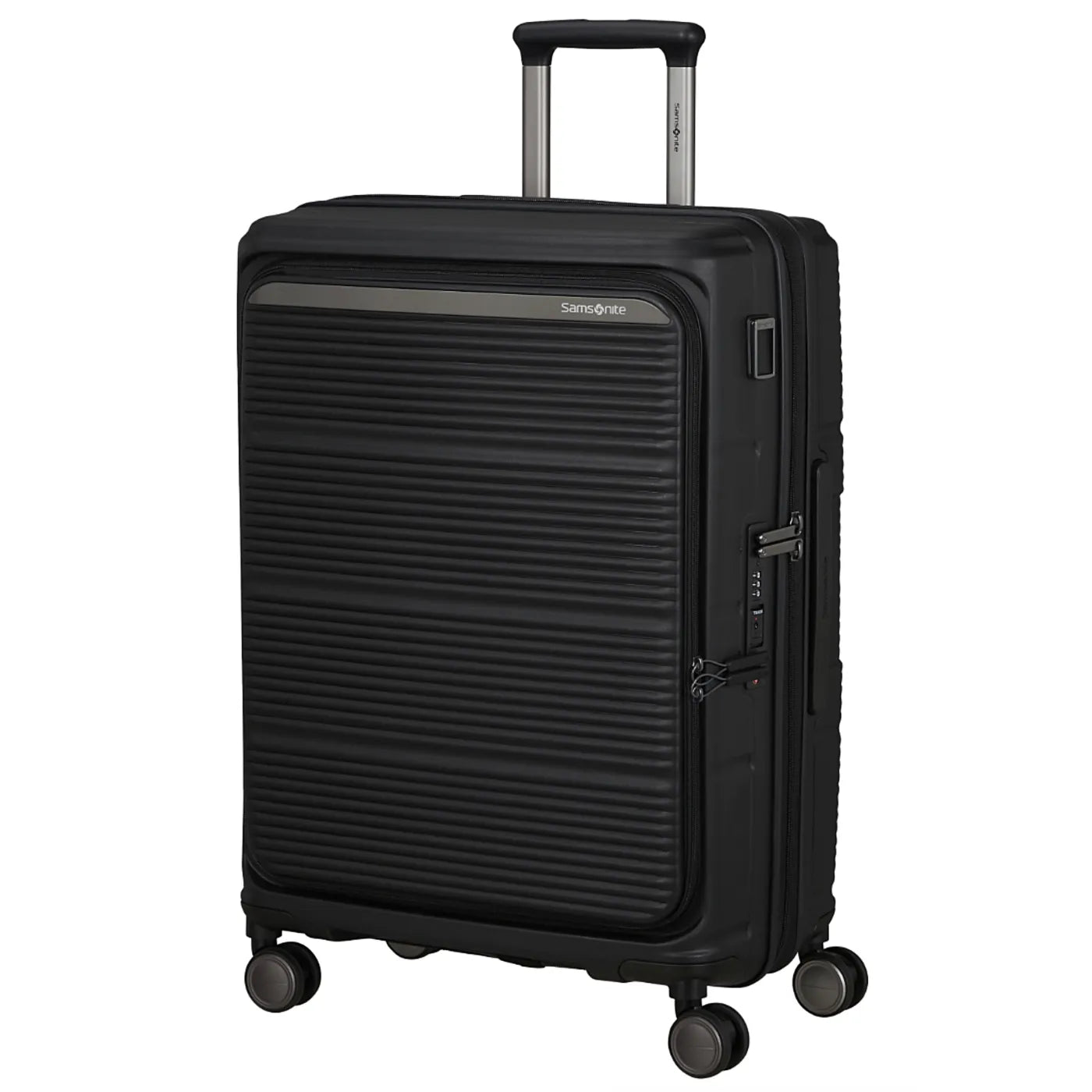 Samsonite Paralux 67 cm Expandable Front Opening Suitcase - Black