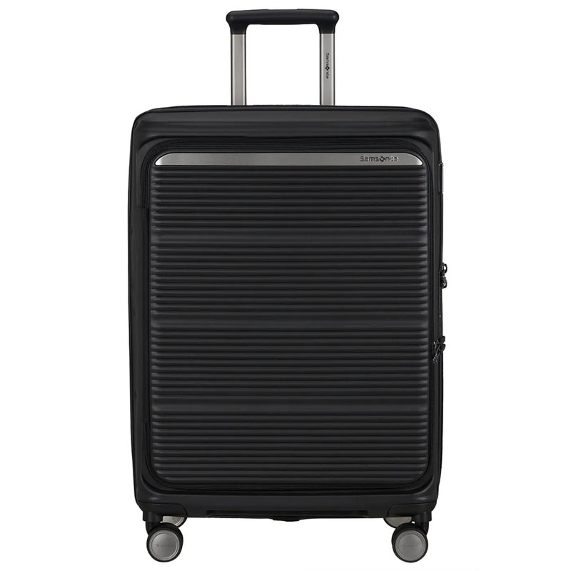 Samsonite Paralux 67 cm Expandable Front Opening Suitcase - Black