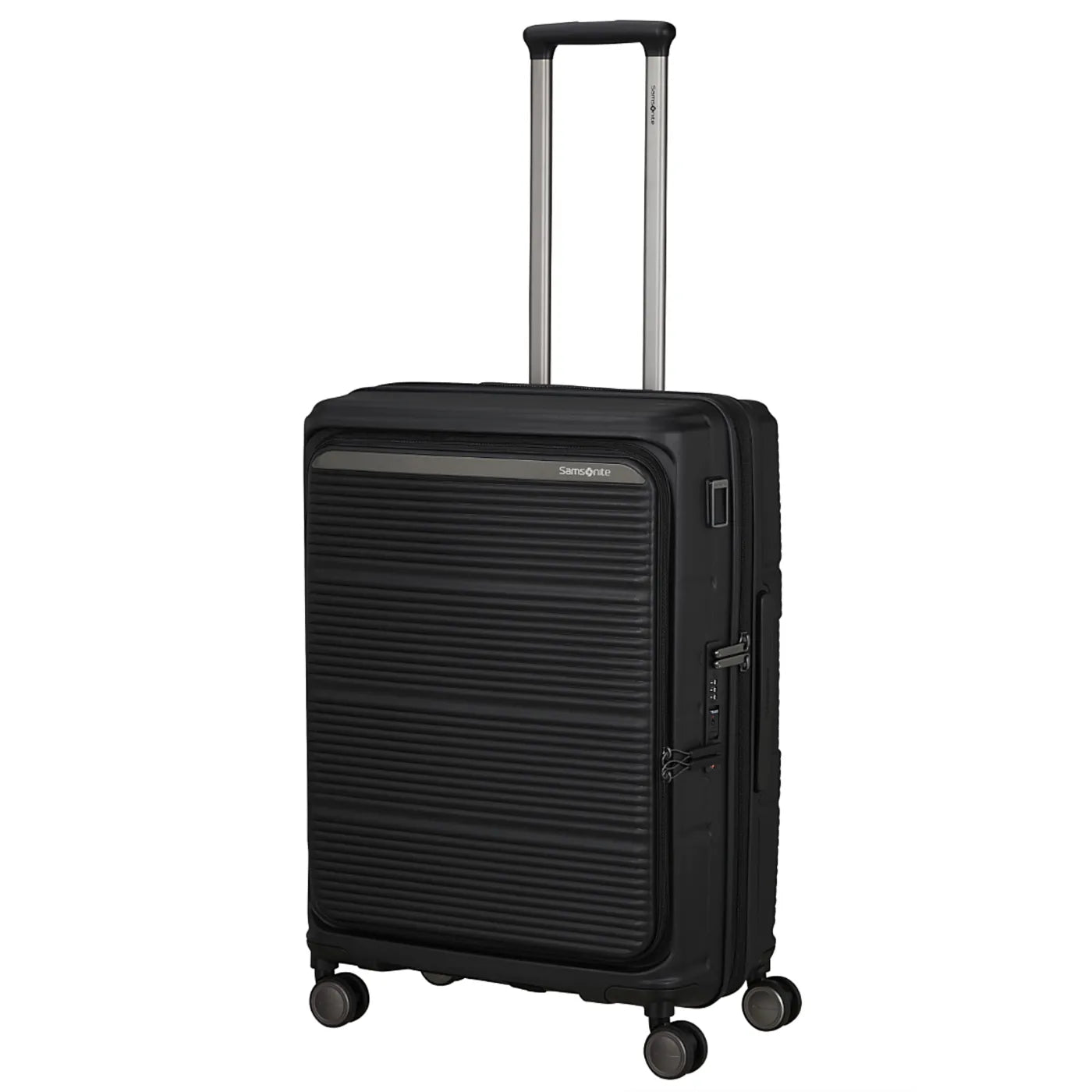 Samsonite Paralux 67 cm Expandable Front Opening Suitcase - Black