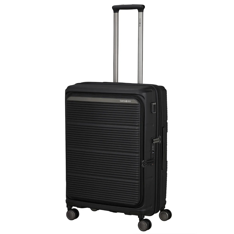 Samsonite Paralux 67 cm Expandable Front Opening Suitcase - Black