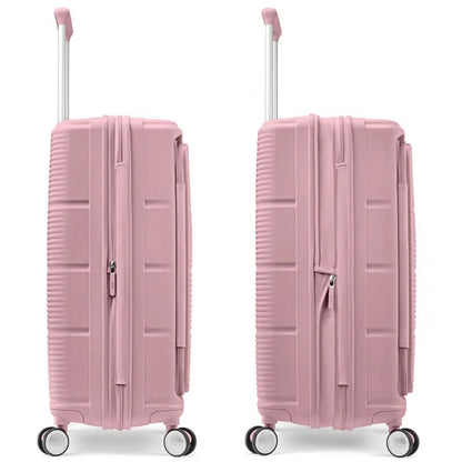 Samsonite Paralux 67 cm Expandable Front Opening Suitcase - Dusty Pink