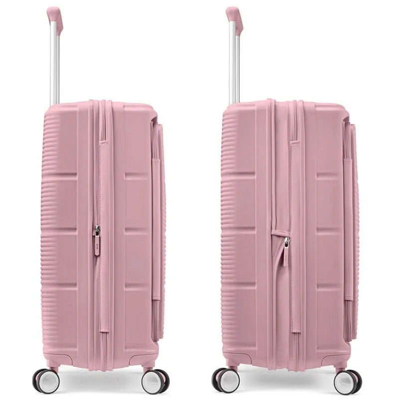 Samsonite Paralux 67 cm Expandable Front Opening Suitcase - Dusty Pink