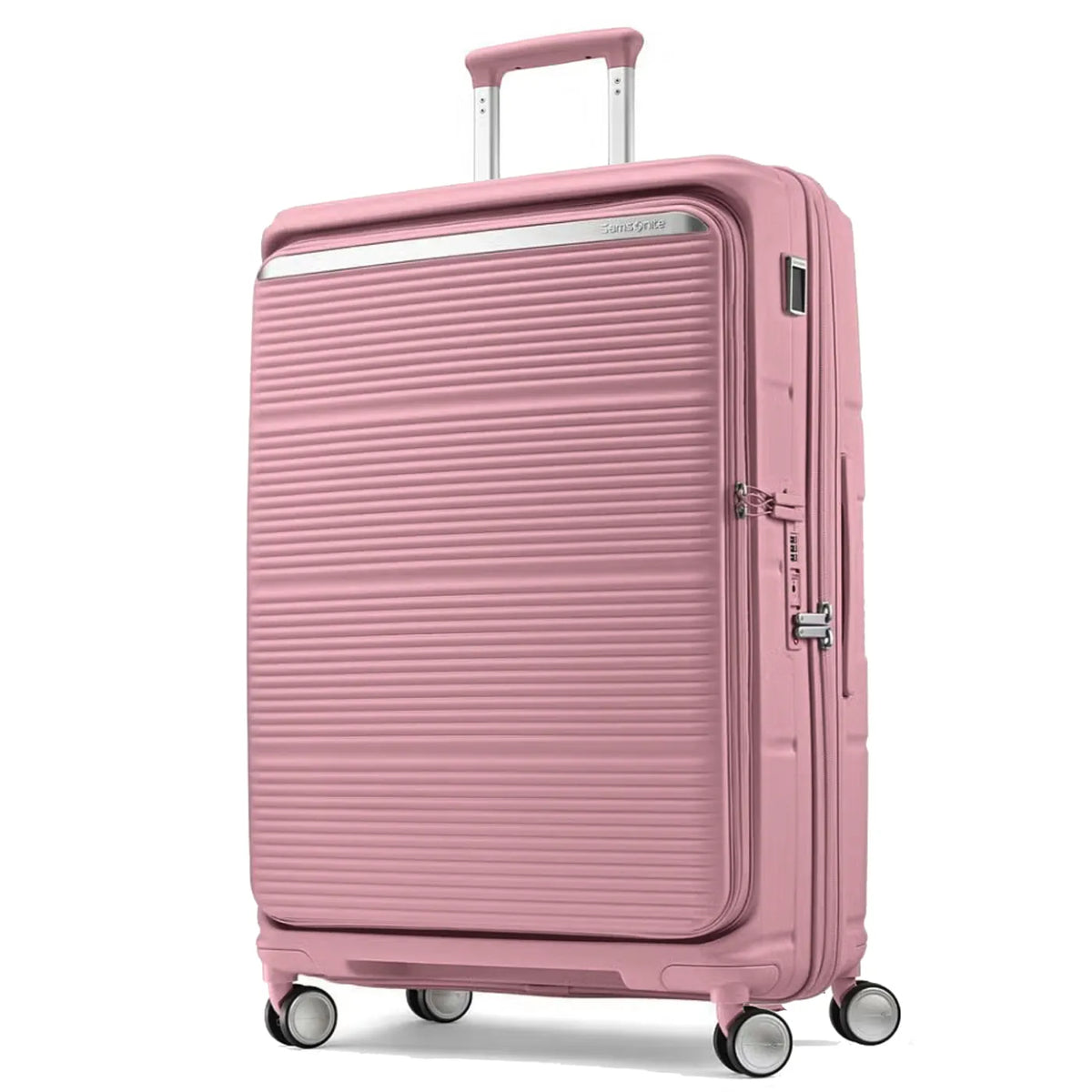 Samsonite Paralux 67 cm Expandable Front Opening Suitcase - Dusty Pink