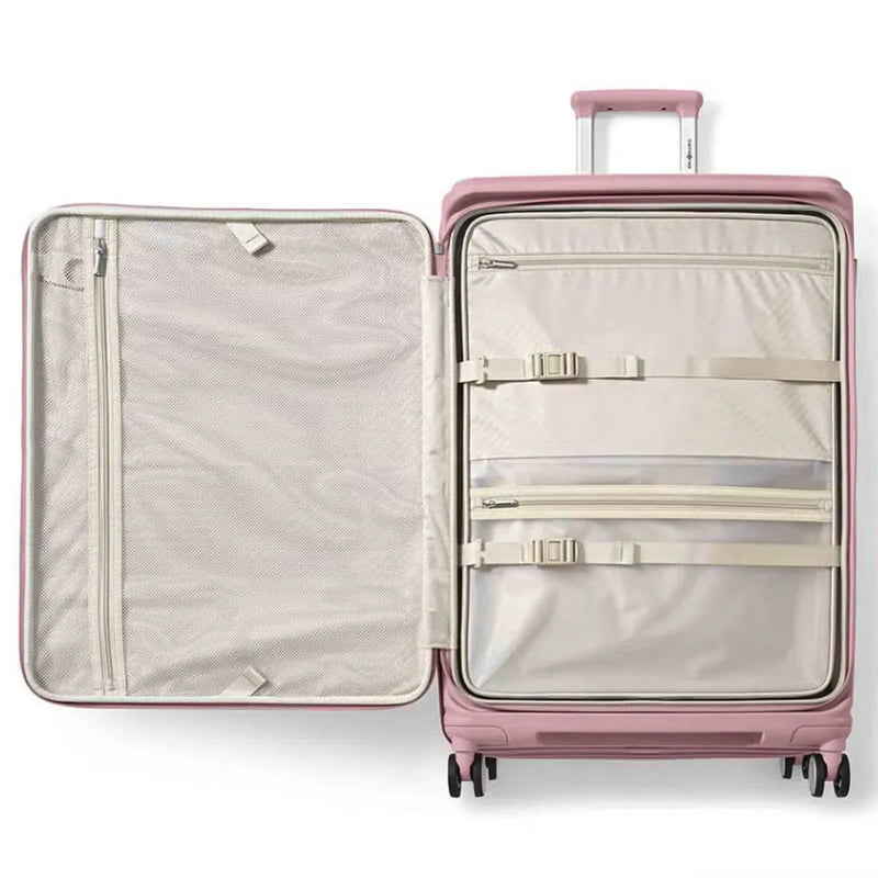 Samsonite Paralux 67 cm Expandable Front Opening Suitcase - Dusty Pink