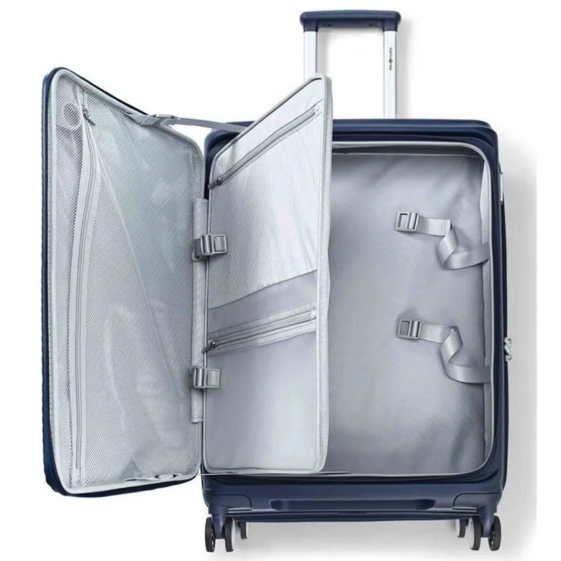 Samsonite Paralux 67 cm Expandable Front Opening Suitcase - Midnight Navy