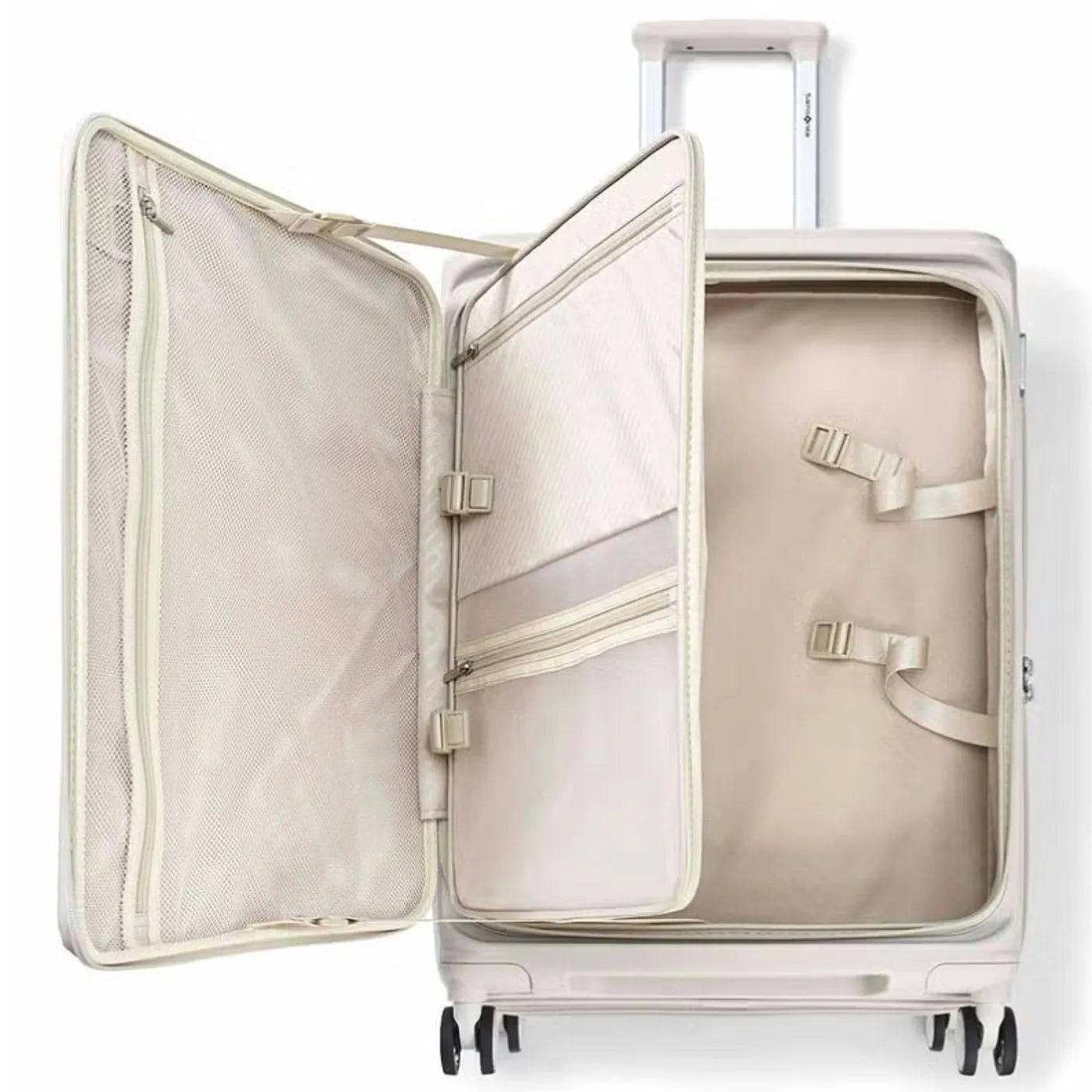 Samsonite Paralux 67 cm Expandable Front Opening Suitcase - Stone Grey