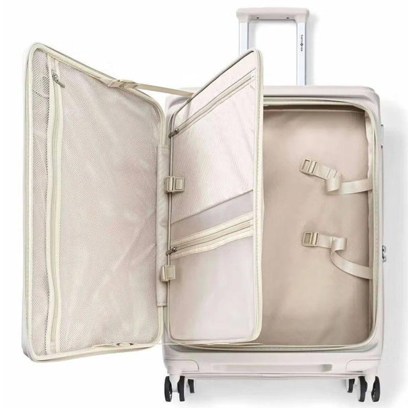 Samsonite Paralux 67 cm Expandable Front Opening Suitcase - Stone Grey