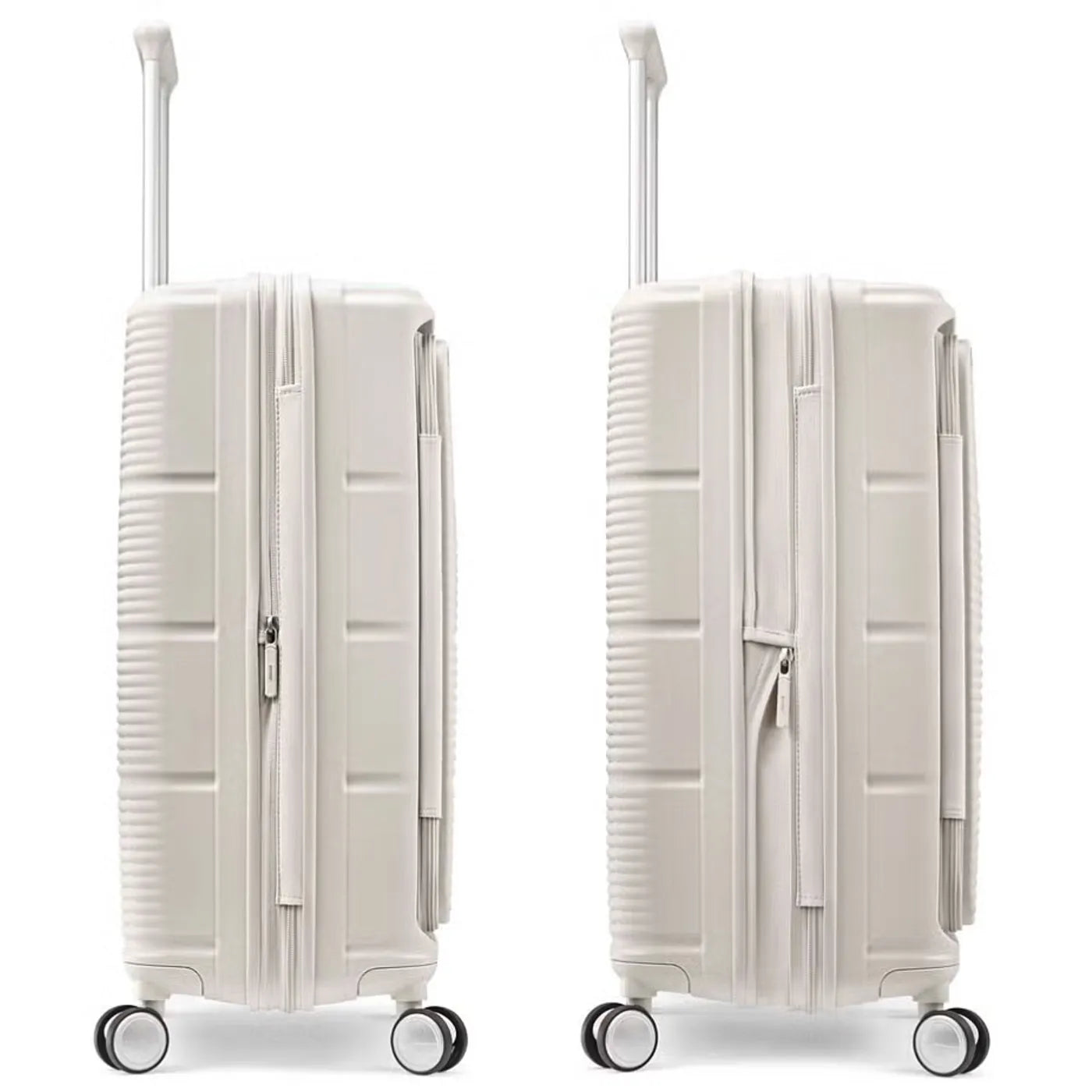 Samsonite Paralux 67 cm Expandable Front Opening Suitcase - Stone Grey