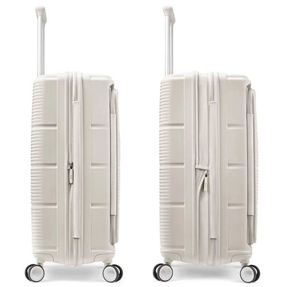 Samsonite Paralux 67 cm Expandable Front Opening Suitcase - Stone Grey