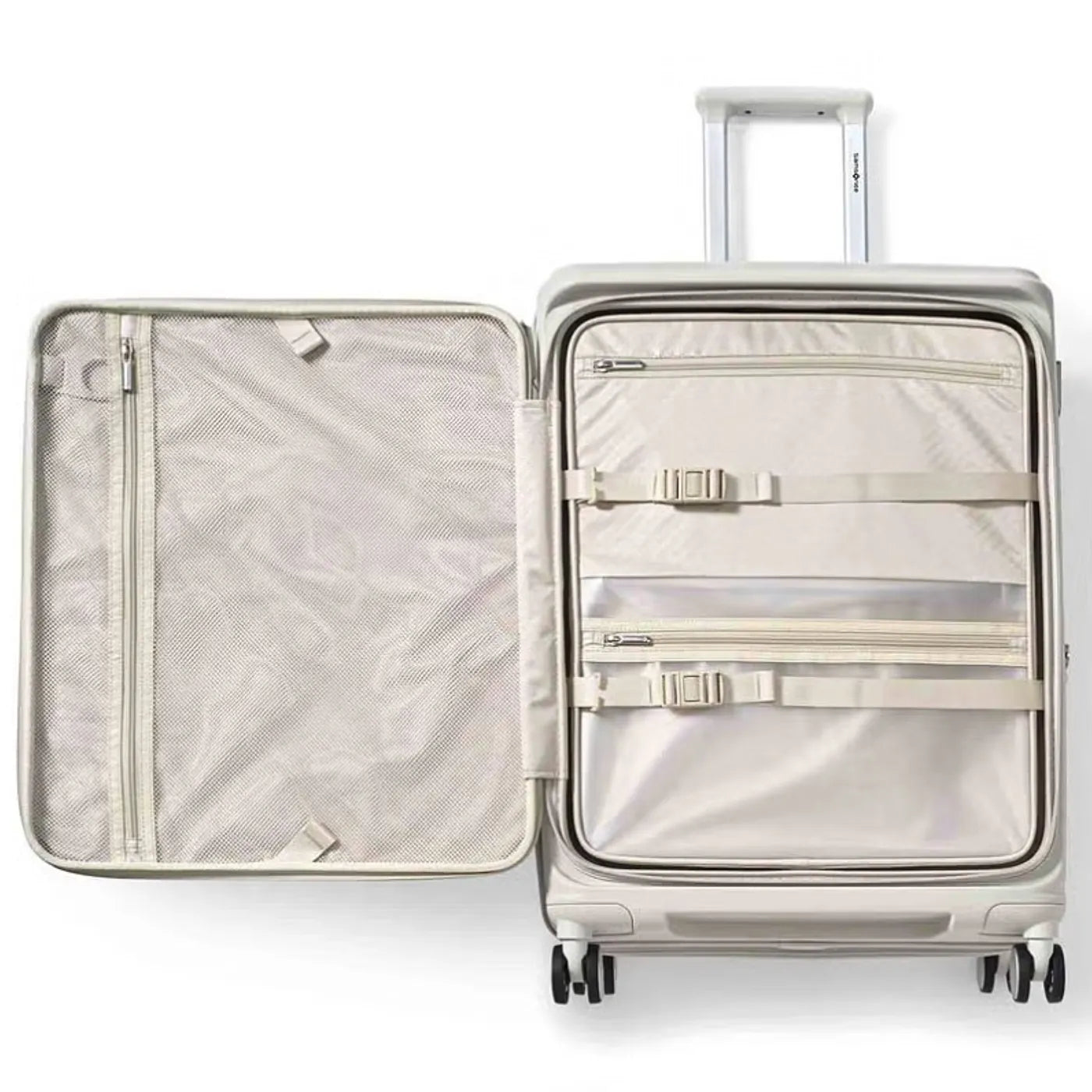 Samsonite Paralux 67 cm Expandable Front Opening Suitcase - Stone Grey