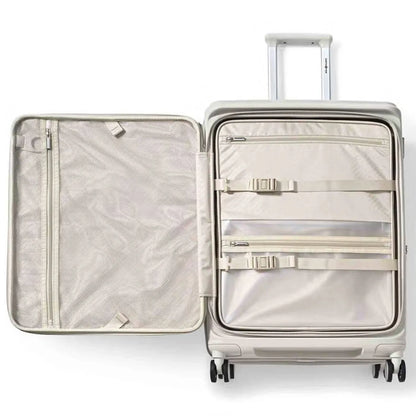 Samsonite Paralux 67 cm Expandable Front Opening Suitcase - Stone Grey