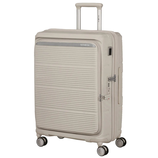 Samsonite Paralux 67 cm Expandable Front Opening Suitcase - Stone Grey