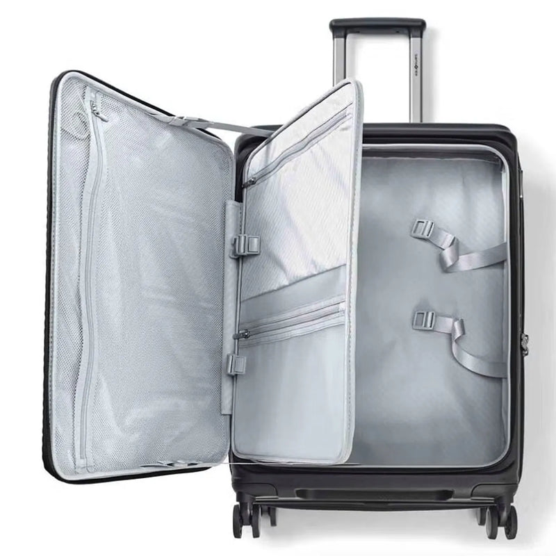 Samsonite Paralux 75 cm Expandable Front Opening Suitcase - Black