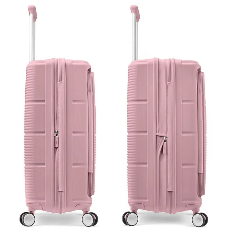 Samsonite Paralux 75 cm Expandable Front Opening Suitcase - Dusty Pink