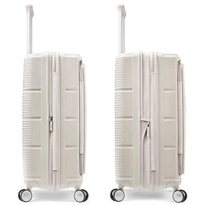 Samsonite Paralux 75 cm Expandable Front Opening Suitcase - Stone Grey