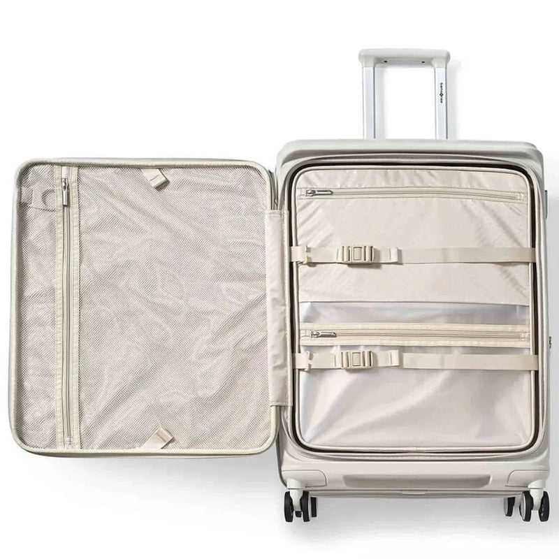 Samsonite Paralux 75 cm Expandable Front Opening Suitcase - Stone Grey