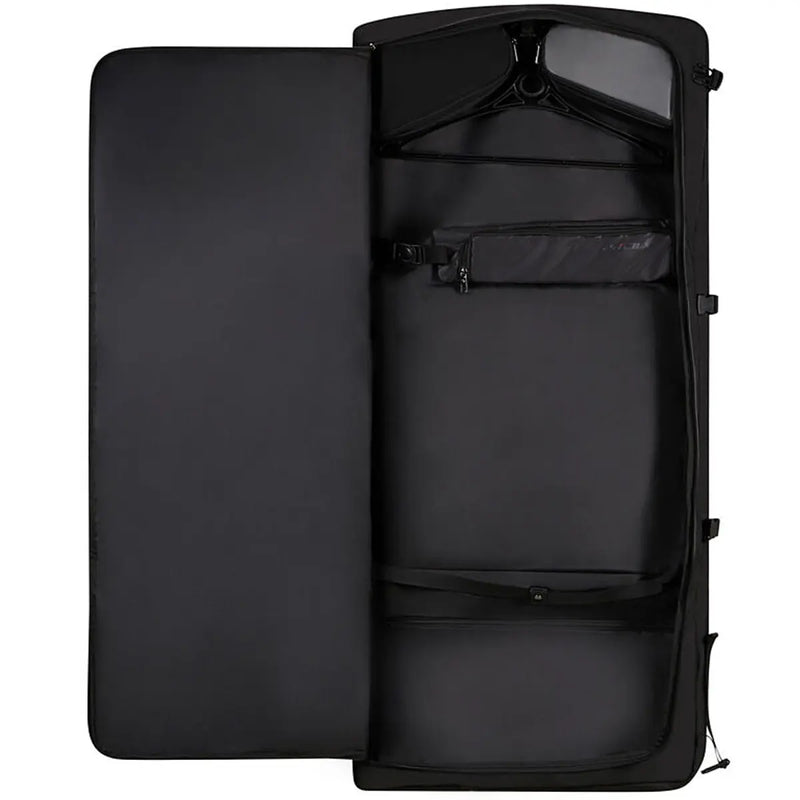 Zipped main body with pocket sleeve and mesh zipped pocket