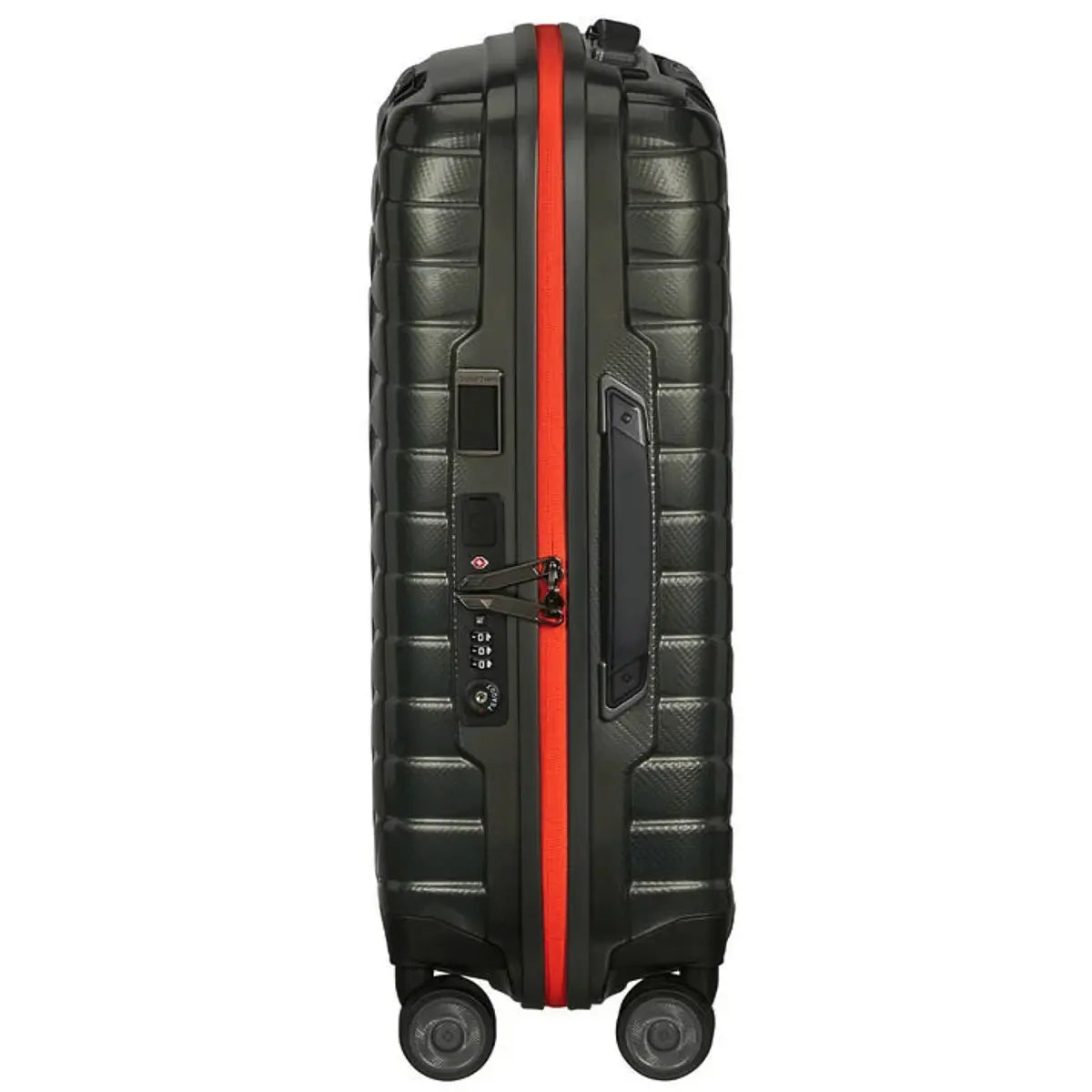 Samsonite Proxis 55cm Expandable 4 Wheel Carry on Suitcase Dark Green / Orange