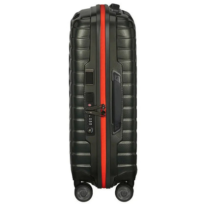 Samsonite Proxis 55cm Expandable 4 Wheel Carry on Suitcase Dark Green / Orange