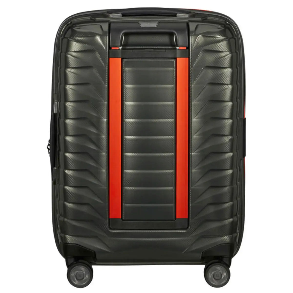 Samsonite Proxis 55cm Expandable 4 Wheel Carry on Suitcase Dark Green / Orange