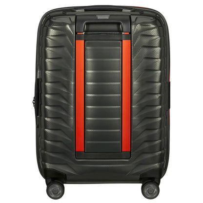 Samsonite Proxis 55cm Expandable 4 Wheel Carry on Suitcase Dark Green / Orange