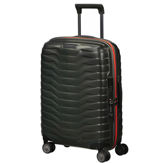 Samsonite Proxis 55cm Expandable 4 Wheel Carry-on Suitcase - Green / Orange