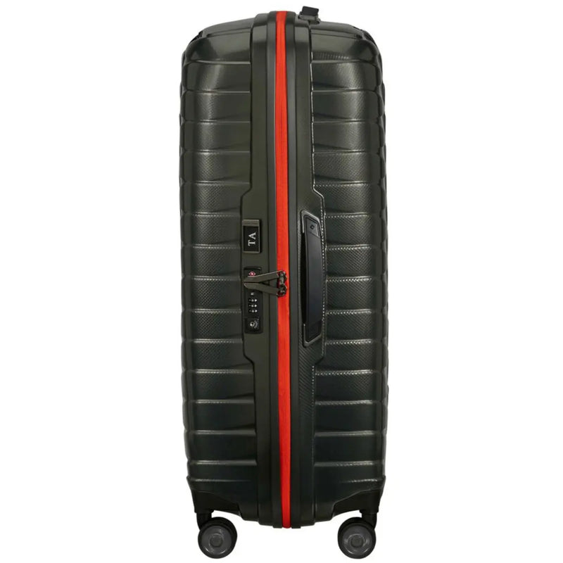 Samsonite Proxis 75cm 4 Wheel Spinner Suitcase Dark Green / Orange